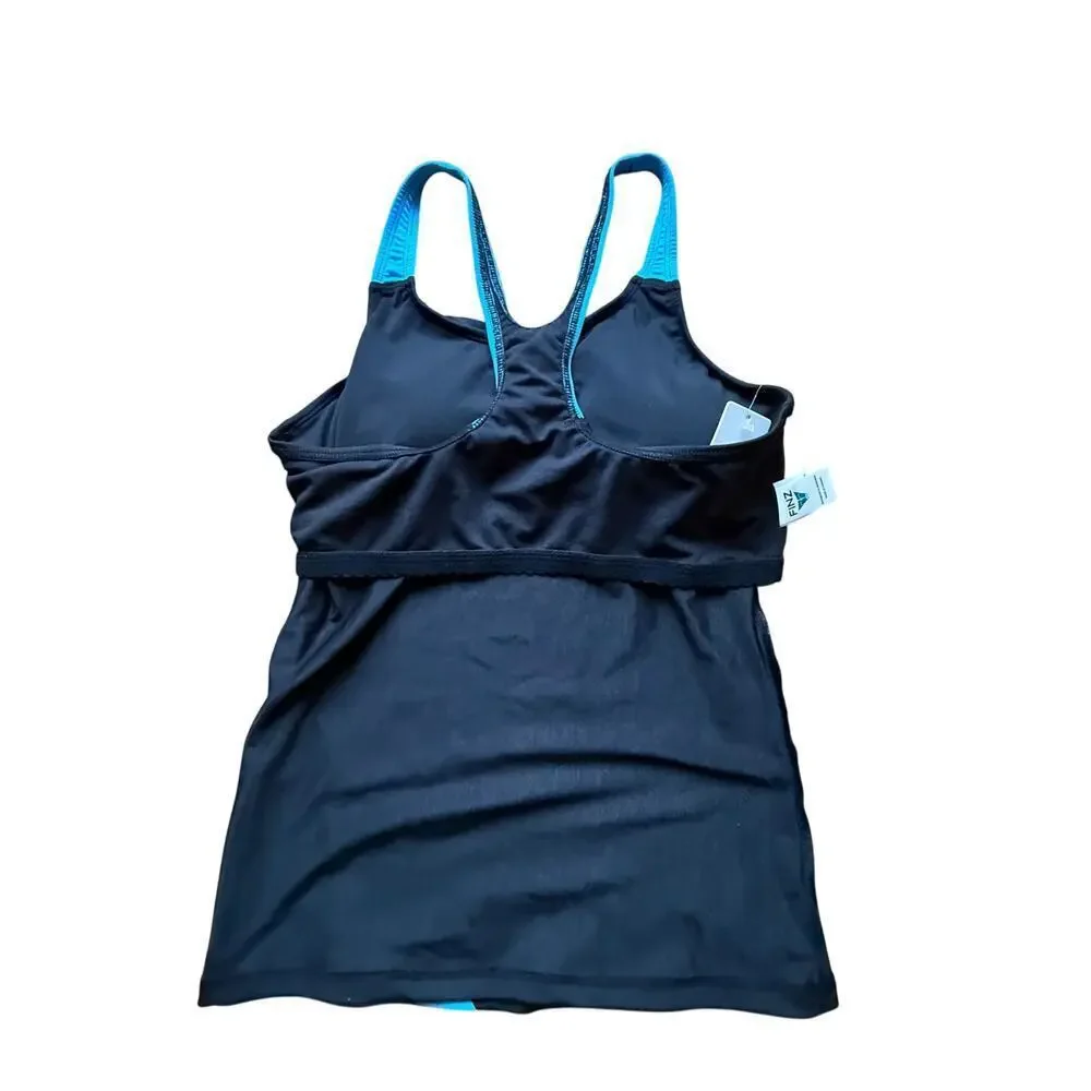 Finz Girls Black Rackerback Surf Swim Tank Size 14 NWT Beach Pool Surfing Vacay